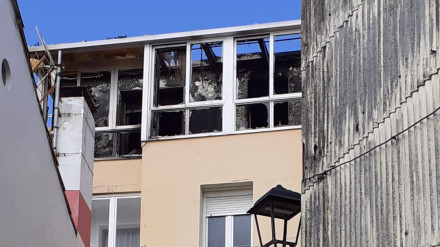 La terraza quedó completamente calcinada