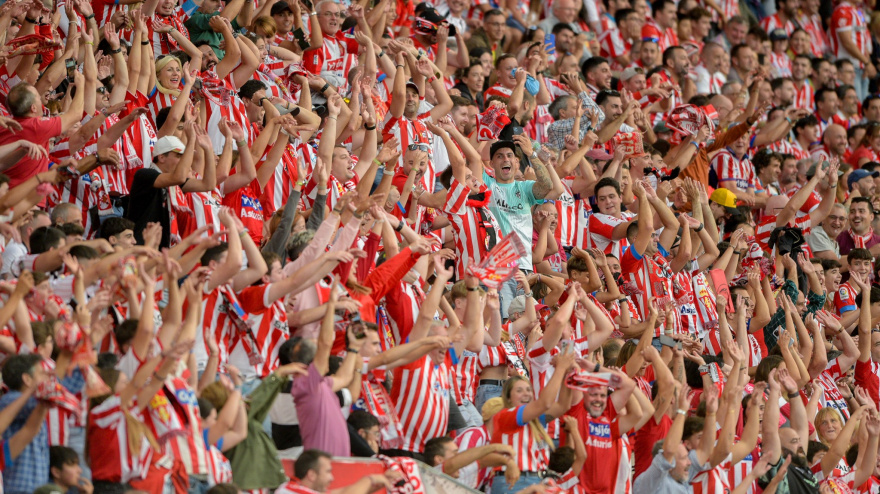 Afición del Sporting, en El Molinón