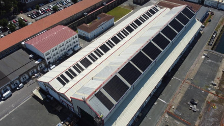 Paneles situados en el taller de Módulos y Reparaciones