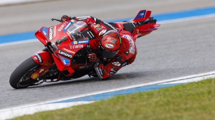 Bagnaia, durante el GP de Tailandia de MotoGP.