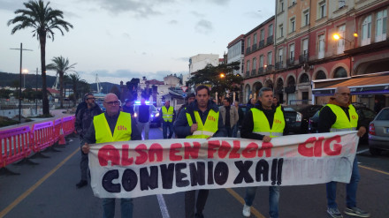 Movilización en la mañana de este miércoles en la zona del puerto de los trabajaores de Maitours