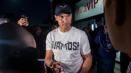 Rafa Nadal llega en medio de una gran expectació a Málaga antes de disputar su última Copa Davis