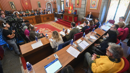 Celebración del Pleno en el que se debate la aprobación inicial del presupuesto general del Ayuntamiento de Burgos para 2025