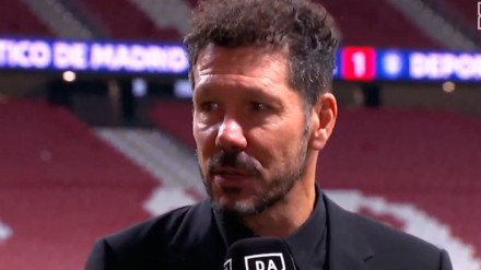 Simeone, entre lágrimas