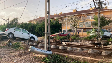 Estado de las vías en Paiporta