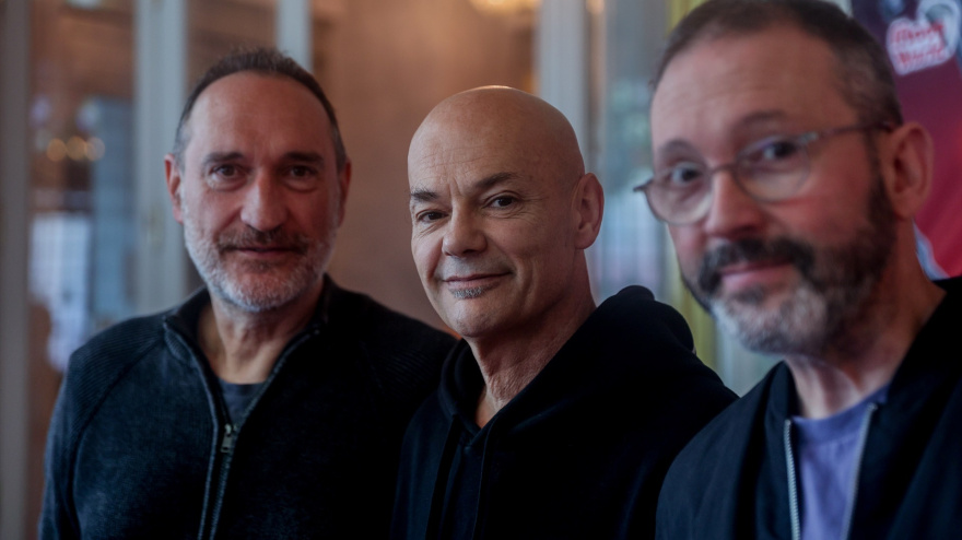 Los integrantes de la banda Celtas Cortos,  Goyo Yeves, Jesús H. Cifuentes,  y Alberto García