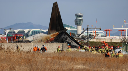 Así ha quedado el avión que se ha estrellado en el aeropuerto de Muan con 181 personas a bordo