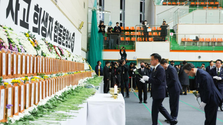 Memorial por las 179 víctimas del accidente aéreo de Muan