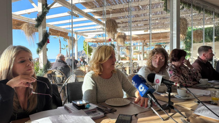 La alcaldesa de Calp, Ana Sala, anunciando los presupuestos de 2025