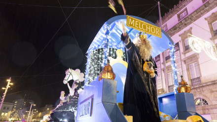 Melchor, en la Cabalgata de Reyes Magos  de A Coruña