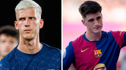 Dani Olmo y Pau Víctor, jugadores del Barcelona