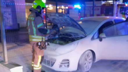El motor resultó dañado en este incendio