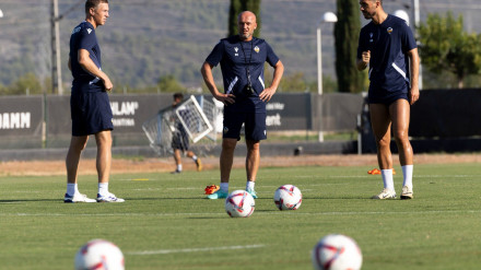 Johan Plat junto a Dick Schreuder y Haris Medunjanin