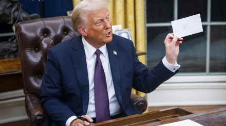 Donald Trump durante su toma de posesión.