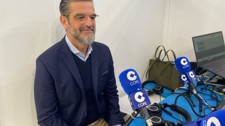 Javier Mardones en el set de COPE en FITUR