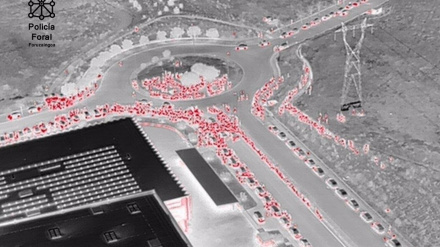 22/01/2025 Imagen de cámara térmica captada con dron de la zona de carrerasSOCIEDAD POLICÍA FORAL