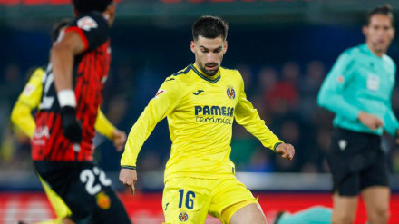 El jugador almeriense del Villarreal, durante el partido contra el Mallorca.