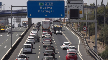 La autovía A-49 sentido Huelva-Portugal