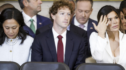 El CEO de Meta, Mark Zuckerberg, durante la toma de posesión de Trump