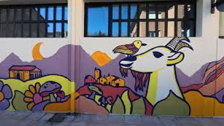 Parte del nuevo mural de Capitiellos