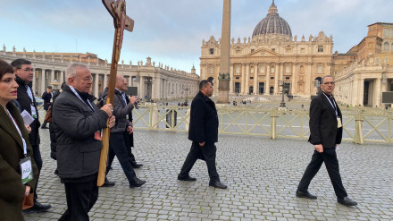 La Delegación de medios de comunicación de los obispados de Baleares participan en el jubileo de los periodistas
