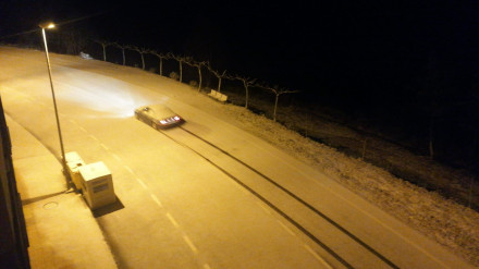 La zona de A Fonsagrada amaneció este martes cubierta por una fina capa de nieve