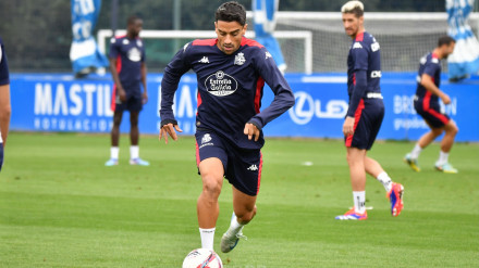 Davo, en un entrenamiento