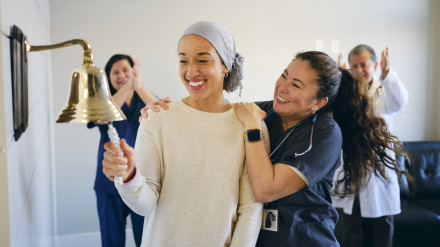 Paciente de cáncer a su alta