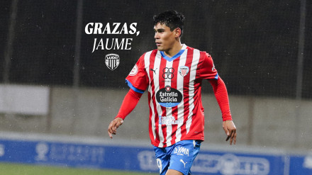 Jaume Cuéllar con la camiseta del Lugo