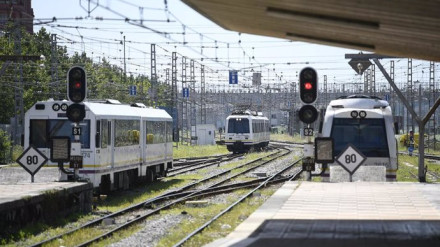 Trenes de cercanías de Santander.