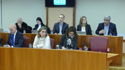 Miguel Martin (arriba a la derecha) en el pleno municipal