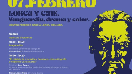 Cartel de la jornada 'Lorca y Cine. Vanguardia, drama y color'