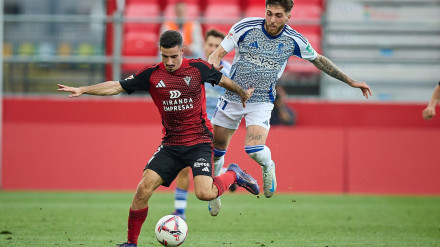 Tsitaishvili en el partido de ida frente al Mirandés