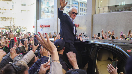 Richard Gere, Goya internacional, saliendo de uno de los actos relacionados con la entrega de galardones