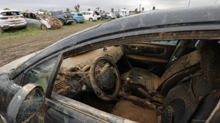 Vehículo afectado por la DANA