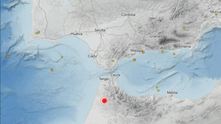 El mapa del Instituto Geográfico Nacional con el terremoto