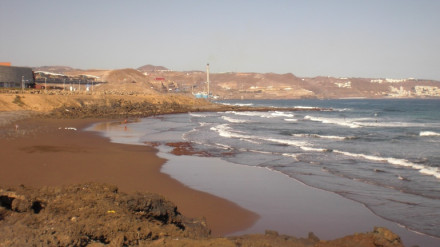Playa de Bocabarranco, en Telde