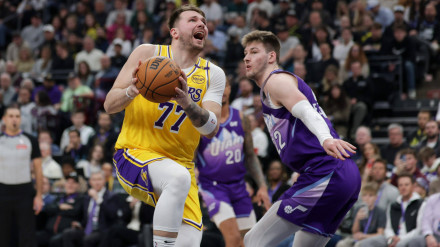 Luka Doncic, en el partido frente a los Jazz