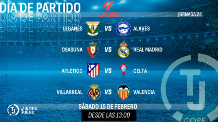 Previa jornada 24ª de Primera División.