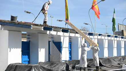 Se reanudan las obras en el Estadio Municipal de Linarejos