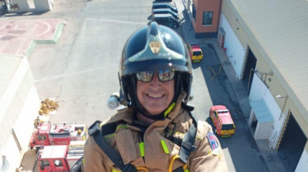 El bombero David Martínez