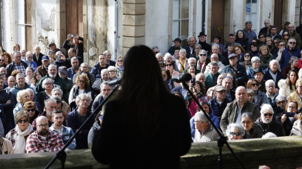 Un momento de la protesta de este domingo en Ortigueira