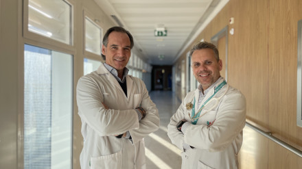 El neumólogo Domingo García y el odontólogo José Manuel Martínez