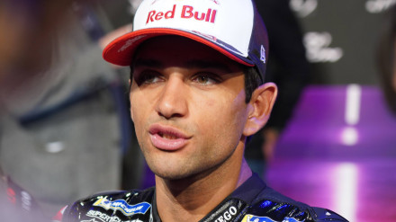 Jorge Martín, durante la presentación de su moto para la temporada 2025