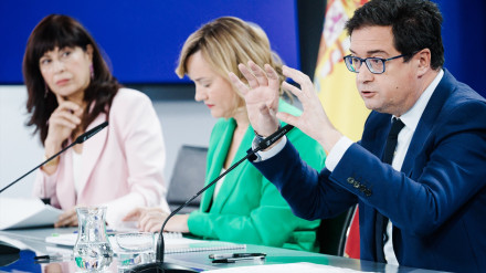 El ministro de Transformación Digital y Función Pública, Óscar López, durante una rueda de prensa posterior a la reunión del Consejo de Ministros