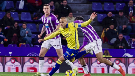 Sandro, durante el partido Valladolid-Las Palmas