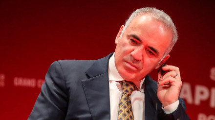 Imagen de Garry Kaspárov, durante su participación en un congreso