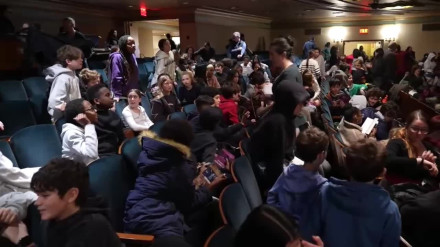 Escolares de Nueva York viendo flamenco