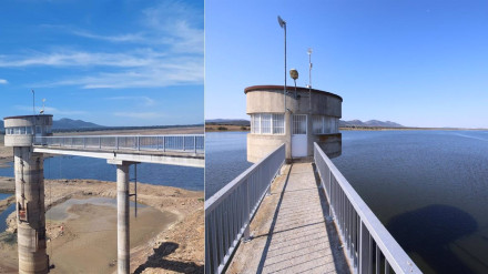 El embalse de Sierra Boyera, antes y después.