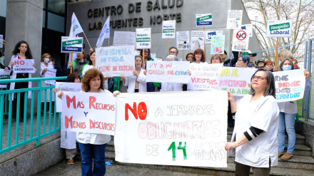 Concentración en centro de salud Las Fuentes Norte